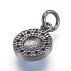 Brass Micro Pave Cubic Zirconia Charms ZIRC-E124-63B-2