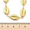 Ocean 304 Stainless Steel Shell Shape Link Chain and Paperclip Chain Necklaces for Women NJEW-JN06131-4