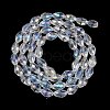 Transparent Electroplate Glass Beads Strands EGLA-N013-T8mm-B-M-3
