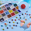 PandaHall Elite 240Pcs 24 Colors Pave Disco Ball Beads RB-PH0001-32-4