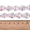 Electroplate Transparent Glass Beads Strands EGLA-N055-04A-03-4