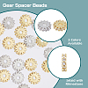 DICOSMETIC 20Pcs 2 Colors Brass Micro Pave Cubic Zirconia Bead Spacers ZIRC-DC0001-17-4