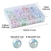300Pcs 12 Colors Two Tone Opaque Acrylic Beads SACR-YW0001-63-3