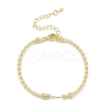 Brass Twisted Chain Bracelet Making KK-U020-14G-1