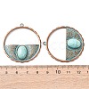 Alloy with Synthetic Turquoise Pendants FIND-B055-01F-3