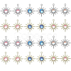 24Pcs 6 Styles Rack Plating Alloy Pendants FIND-SC0005-41-1