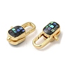 Brass Enamel Lobster Claw Clasps KK-K385-015G-3