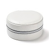 Round PU Imitation Leather Jewelry Storage Zipper Boxes PAAG-PW0003-07A-2