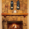 Boho Style Wall Mounted Wood Candle Holder Stand AJEW-WH0378-001-6