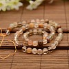 Natural Rutilated Quartz Round Bead Strands G-N0078-6mm-12-2