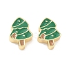 Christmas Brass Enamel Beads KK-I474-G02-1