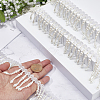 Polyester & Imitation Pearl Beaded Tassel Ribbon OCOR-XCP0002-82-3