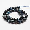 Faceted Natural Fire Crackle Agate Beads Strands G-F447-10mm-A14-2
