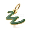 Ion Plating(IP) 304 Stainless Steel Enamel Alphabet Charms STAS-F308-02G-W-2