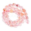 Natural Red Hematoid Quartz/Ferruginous Quartz Beads Strands G-C116-A17-01-4