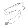 304 Stainless Conch Shell Shaped Pendant Round Snake Chain Necklaces NJEW-Z044-03P-2