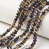 Electroplate Transparent Glass Beads Strands EGLA-A034-T2mm-O16-1