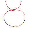 Bohemian Style Glass Seed Beads Braided Bracelets KP8572-1-3