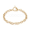 Unisex 304 Stainless Steel Cable Chain Bracelets BJEW-P245-39G-1