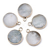 Natural Flower Amazonite Pendants G-N326-29B-1