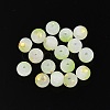 Frosted Baking Paint Crackle Glass Beads with Glitter Powder X1-DGLA-T004-6mm-01K-1