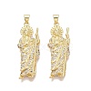 Religion Brass Micro Pave Clear Cubic Zirconia Pendants KK-N287-46E-G-1