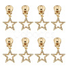 20Pcs Alloy Rhinestone Replacement Zipper Sliders HJEW-TAC0154-1