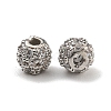 Rack Plating Brass Micro Pave Cubic Zirconia Beads KK-F878-01P-1