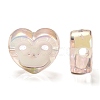 UV Plating Rainbow Iridescent Acrylic Enamel Beads OACR-G012-10-3