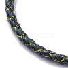 Polyester Cord Braided Bracelet Makings MAK-Z003-01P-06-3