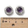 Brass Pave Natural Amethyst Multi-Strand Links KK-D366-01P-D-3