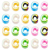 20Pcs UV Plating Opaque Acrylic European Beads OACR-TADJ0001-16C-2