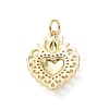 Eco-Friendly Rack Plating Brass Micro Pave Cubic Zirconia Pendants KK-F845-33G-3