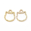 Zinc Alloy Open Back Bezel Pendants PALLOY-E577-06G-2