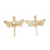 Brass Cubic Zirconia Pendants ZIRC-I062-18G-2