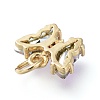 Brass Micro Pave Clear Cubic Zirconia Pendant ZIRC-P079-B01-M-3