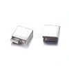 Tarnish Resistant 304 Stainless Steel Magnetic Clasps with Glue-in Ends STAS-I011-04-3