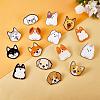 16 Pieces Acrylic Dog Brooch Pins Set JBR112A-3