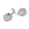 Rack Plating Brass Micro Pave Clear Cubic Zirconia Fold Over Clasps KK-NH0002-03A-P-2