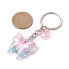 4Pcs Glass & Acrylic Butterfly Keychain KEYC-JKC00649-4