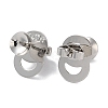 Rack Plating Brass Stud Earring Settings KK-F090-15P-01-2