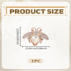 1Pc Bees Alloy Rhinestone Brooches for Backpack Clothes JEWB-LP0010-09-2