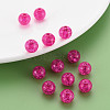 Transparent Crackle Acrylic Beads MACR-S373-66C-N17-2