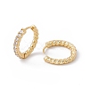 Clear Cubic Zircon Hoop Earrings EJEW-B014-04G-2