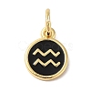 Real 18K Gold Plated Brass Enamel Charms KK-L216-001G-E01-1