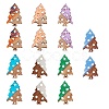 Transparent and Opaque Resin & Walnut Wood Pendants RESI-SZ0001-02-6