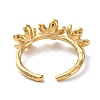 304 Stainless Steel Flower Open Cuff Ring Findings STAS-K263-04G-3