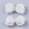 Plating Acrylic Woven Beads PACR-R247-04C-1