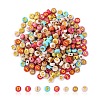 300pcs 2 Styles Opaque Mixed Color Acrylic Beads MACR-YW0002-58A-1