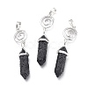 Natural Lava Rock Pointed Big Pendants G-D0021-01P-16-2